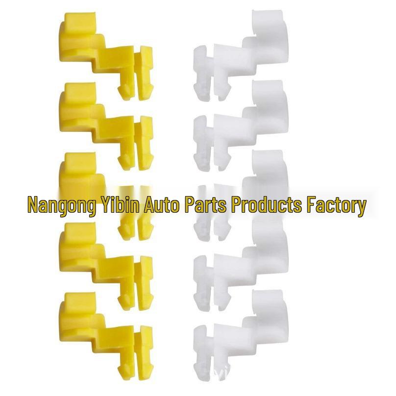 Clip per asta di blocco porta maniglia portellone Toyota, Giallo e Bianco, Set da 5