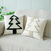 Festive Fluffy Christmas Tree Throw Pillow Cover Embroidered Holiday Cushion Cover Christmas Decorative Sofa Pillow Covers 45x45