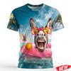 Funny Animal Cow Pattern Men's T Shirt 3D Printed Donkey Crew Neck T Shirt Fashion Casual Daily Street Short Sleeve Tee Shirts