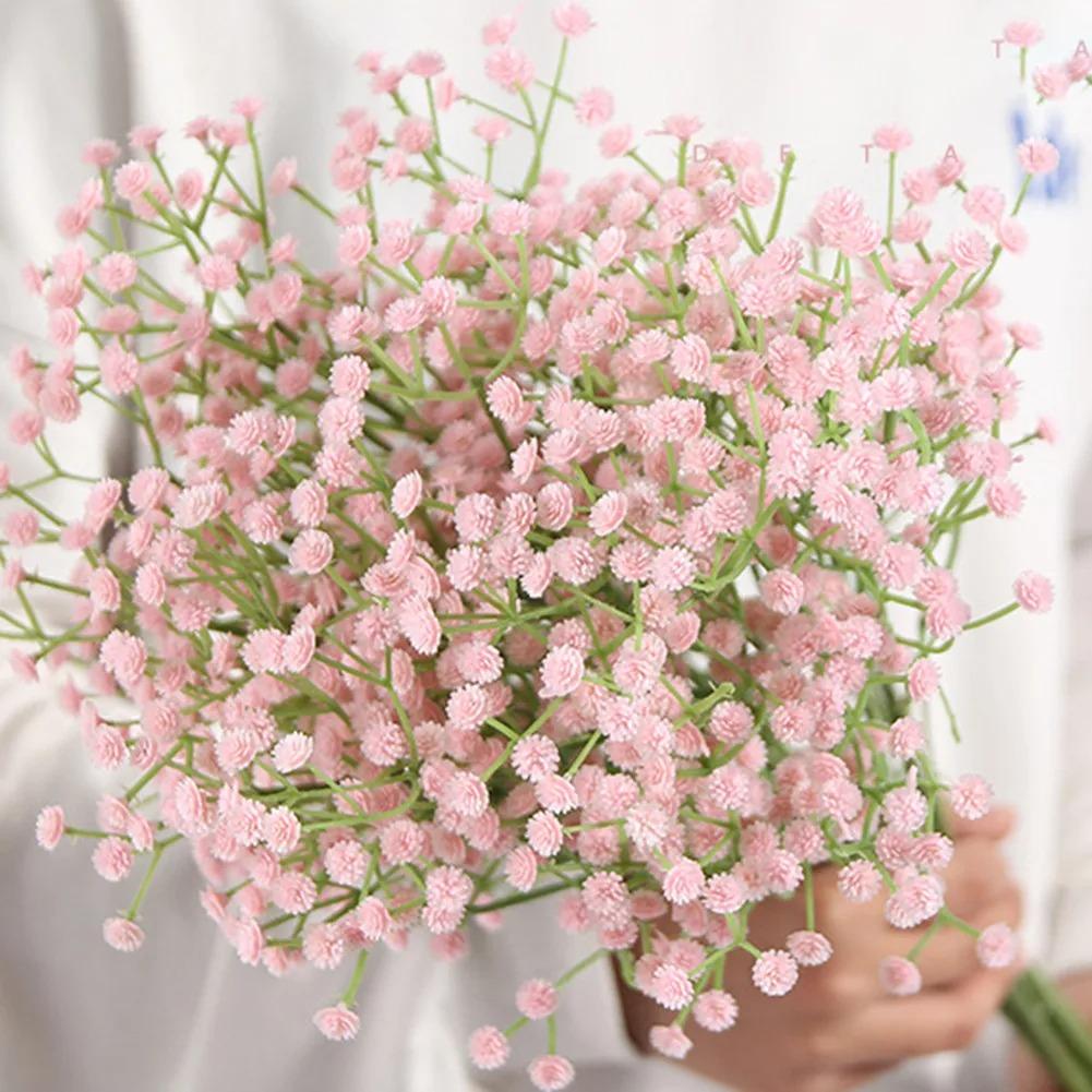 108Heads Artificial Flowers Plastic Gypsophila DIY Fake Flowers Bouquet Garden Wedding Decoration Outdoor Party Home Decor Vase