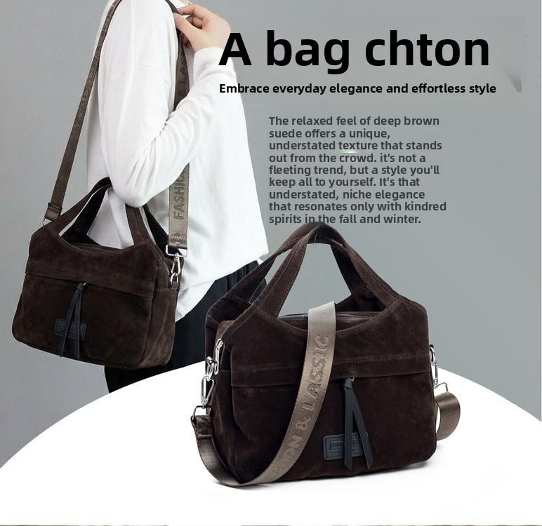Fashion trend lightweight large capacity multi-layer handbag simple and versatile casual shoulder bag women's crossbody bag
