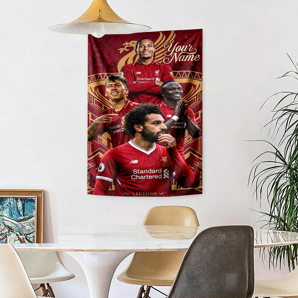 Liverpool Fc Custom Your Name Wall Decor Tapestry Art For Pet Memorial Birthdaywedding Party Backdrop Family Gift