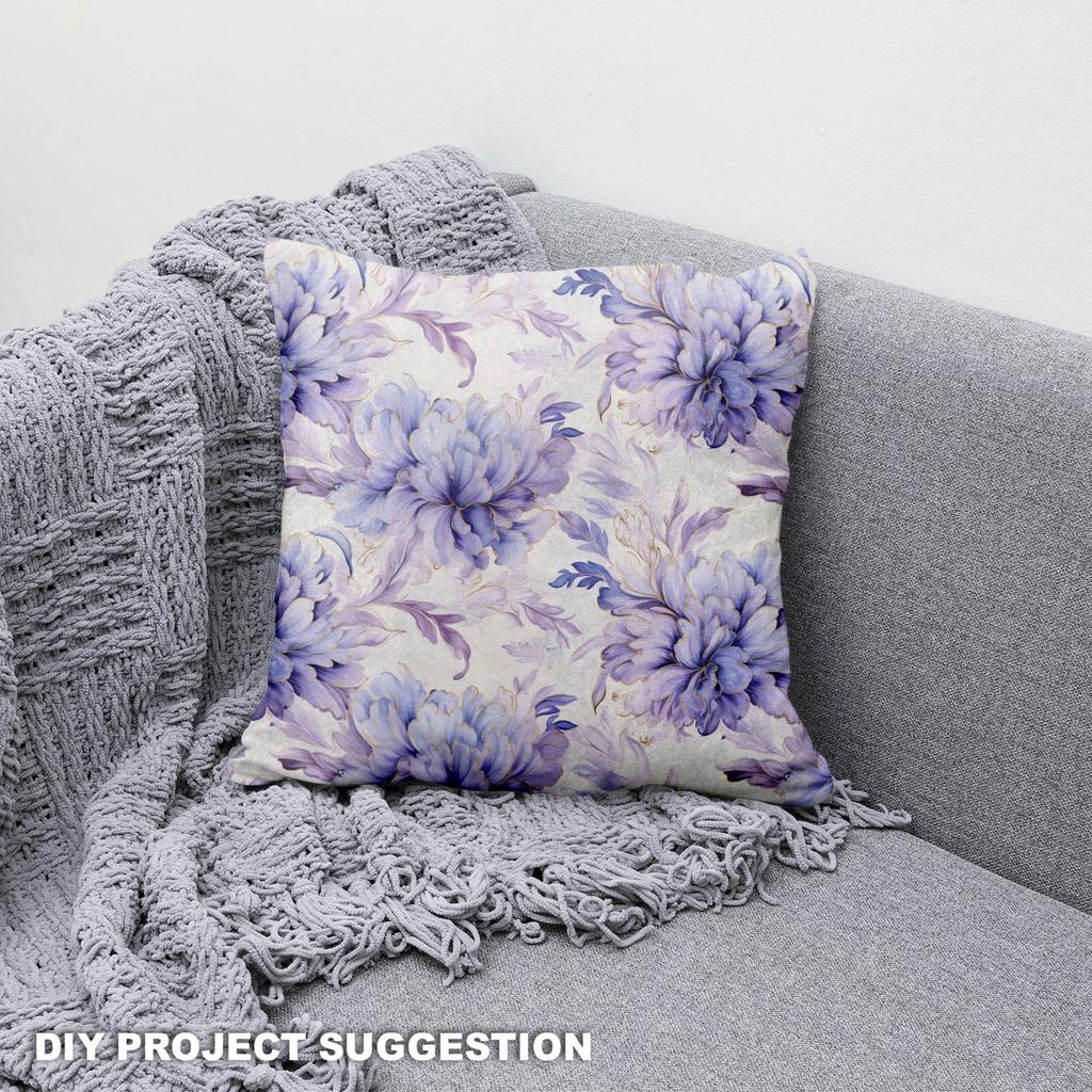 Royal Velvet Fabric Polyester For Sewing - Motif Flowers - Rdx2237