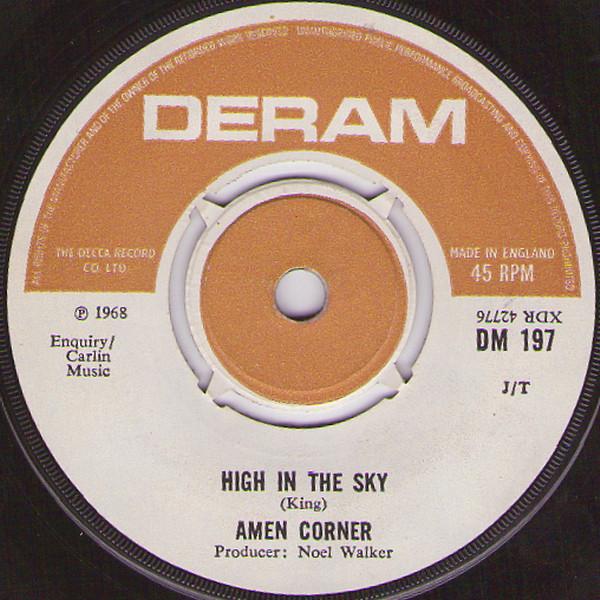 

7inch Record AMEN CORNER - High In The Sky DM197 Deram 1968 UK Rock Used