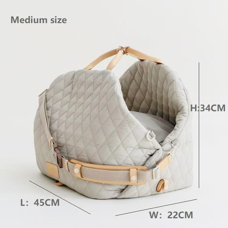 Enhanced Waterproof Nylon Pet Carrier & Convertible Dog/Cat Bed