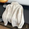 Sweaters Coat Cardigan for Women Winter Oversize Fleece Thickened Solid Color Loose Long Sleeve Knit Sweaters Coat