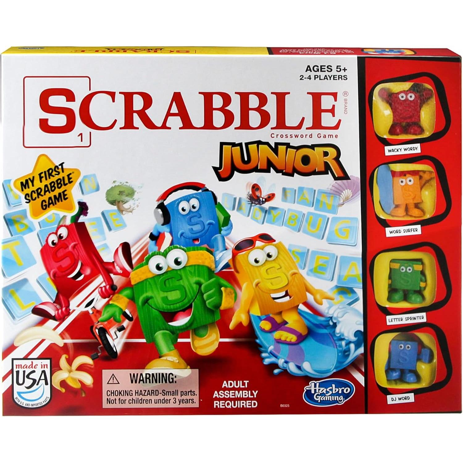 Scrabble Junior Board Game 2-4 Players Family Educational Word Games School Gifts