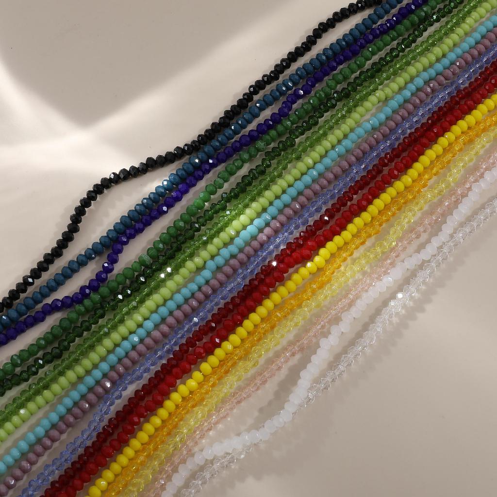 180pcs 2mm Faceted Colored Glass Beads for DIY Jewelry: Bracelet, Necklace, Earring Making