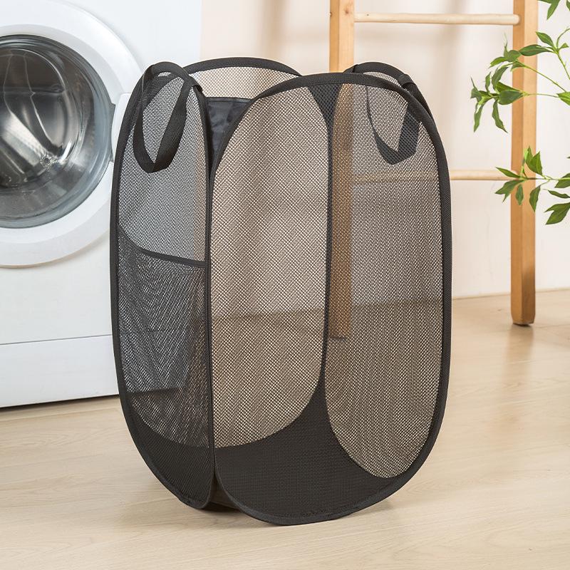 Faltbarer Wäschekorb und Aufbewahrungskorb – Sport Badminton Netz Wäschebeutel