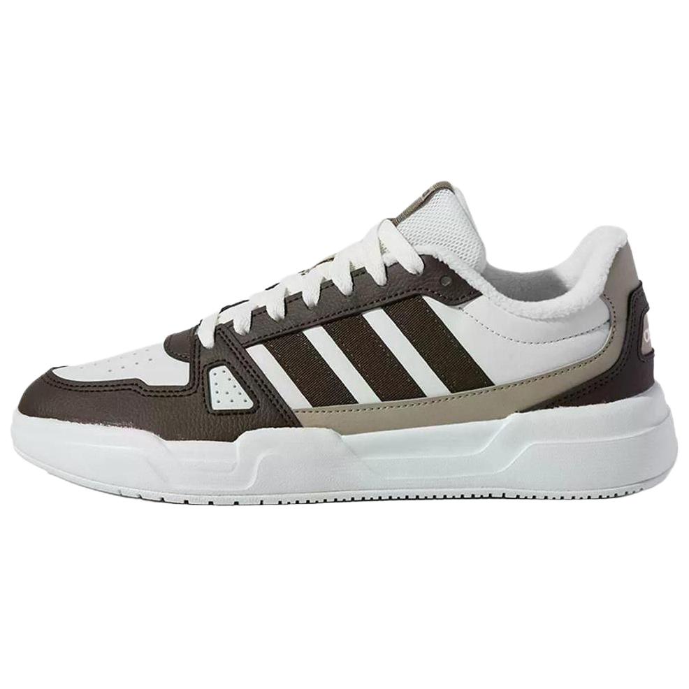 Adidas Lite Baller Synthetic Leather Comfortable Versatile Durable Low-Top Skate Shoes Unisex sneaker White Brown KJ4109 36