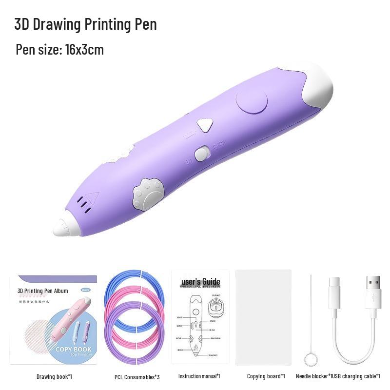 Low-Temperature 3D Doodle Pen for Kids - Safe, Creative, DIY Toy Set
