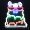 LED Neon Light Alpaca‑Shape Wall Neon Sign Art USB Powered Home Bedroom Bar  Decoration Light Fixture Neon Light Neon Sign
