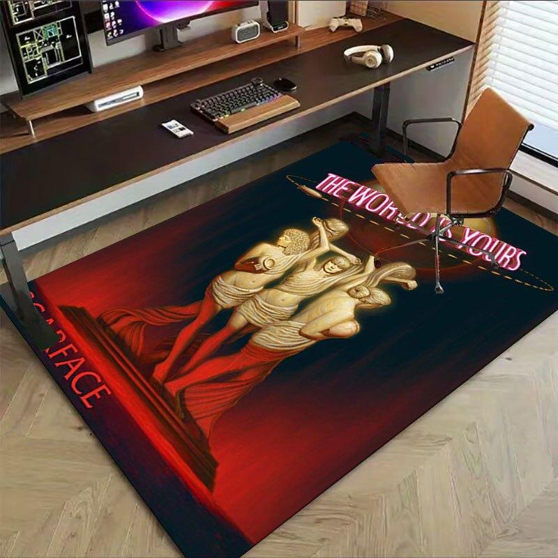 1pz Tappetino per Sedia da Ufficio Scarface Morbido, Confortevole, Per Tutte le Stagioni, Perfetto per la Casa, la Camera da Letto o l'Arredamento dell'Ufficio, Regalo Perfetto per