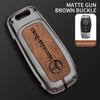 CRX1 Leather Car Key Cover Key Protection Shell Keychain for Mercedes Benz AMG E C S GLC Class E200 E400 E63 W213 S550 S560 C260 A200