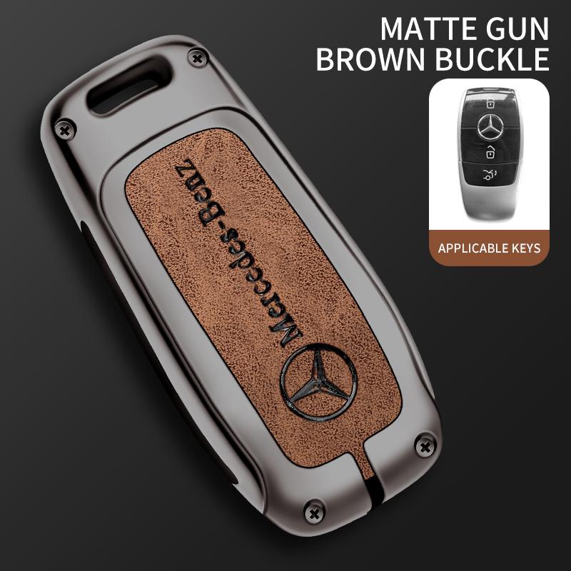 CRX1 Leather Car Key Cover Key Protection Shell Keychain for Mercedes Benz AMG E C S GLC Class E200 E400 E63 W213 S550 S560 C260 A200
