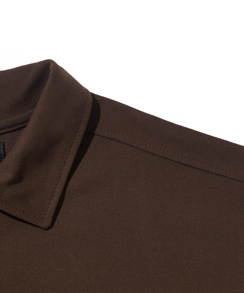 CARGOBROS Sorona Basic Collared Short Sleeve T-Shirt (Brown)