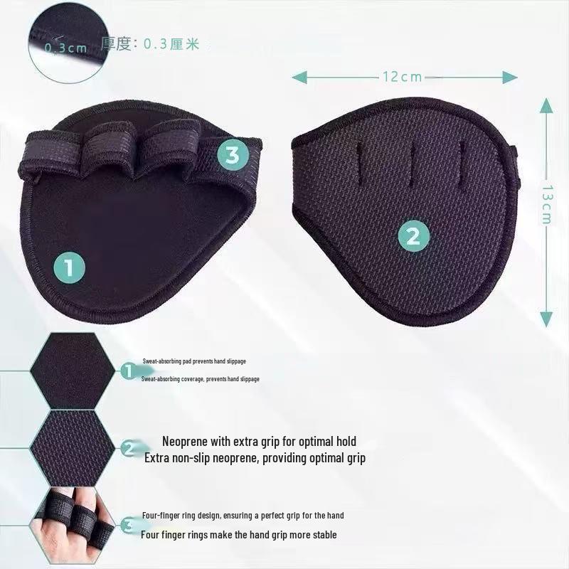 Non-Slip Fitness Hand Pad: Anti-Callus, Wear-Resistant Protection for Deadlifts, Bench Press, and Pull-Ups