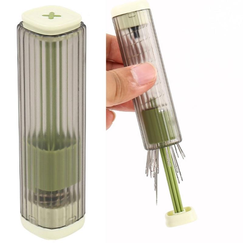 Magnetic Press Type Embroidery Needle Organizers Clear Plastic Storage Case for Sewing Craft Supplies