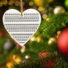 Yousheng Funny Hidden Swear Christmas Ornament Heart Shaped Hidden Message Decor for Christmas Tree Novelty White Elephant Gag Gift Prank Party