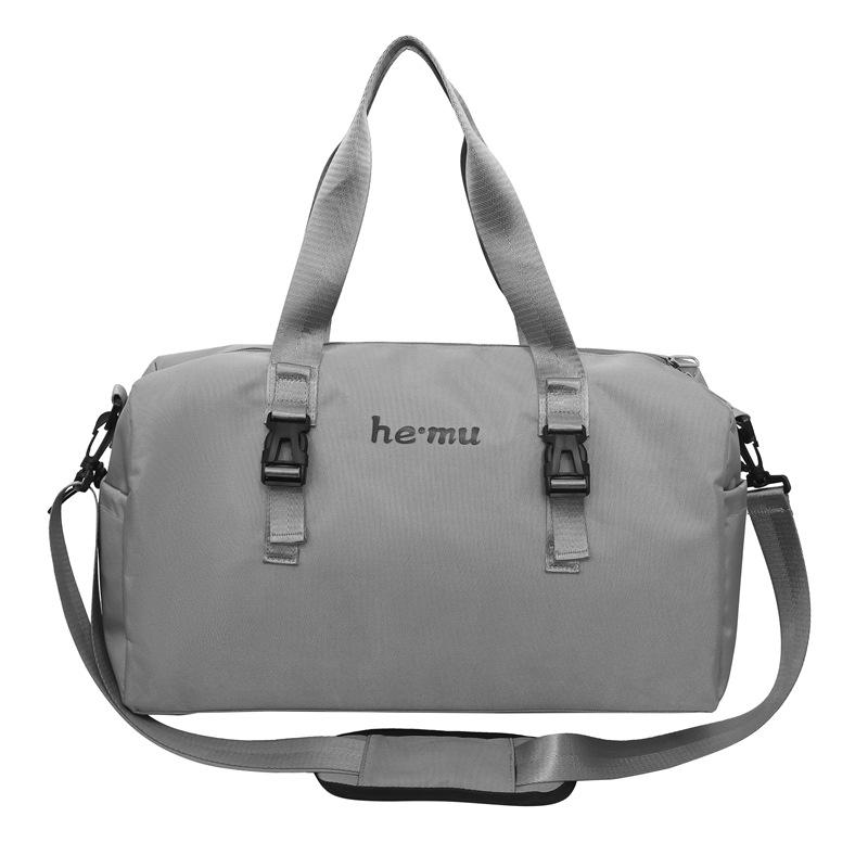 

Large Capacity Sports Gym Bag Couples Short-distance Portable Cross-travel Bag Household Storage Hand Luggage Bag серый