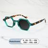 Vintage Brand Hexagon Small Frame Myopia Glasses Prescription Nearsight Anti Blue Light Women Eyewear