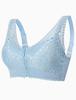 MY Lace Bra for Breast Cancer Padded [KISS LIFE] Front-opening, Zip-front Patients, (L, Blue) (kml800636c4)