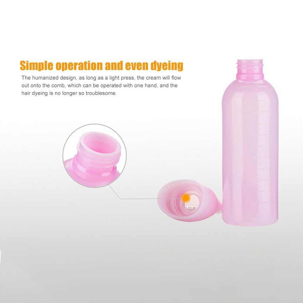 Professioneller Haarfärbekamm Leere Haarfärbeflasche mit Applikatorbürste Dosiersalon Haarfärbe-Stylingwerkzeug