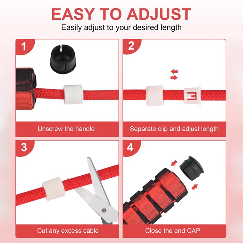 Bold Woven Rope Bearings, Thickened Sponge Handle, Wear-Resistant Competitive, Professional Training, Skipping Rope