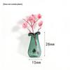 Mini Glass Vase Fridge Magnet Set Strong Magnetic Adhesion Secure Grip For Kitchen Decor Holding Tiny Plants Flowers