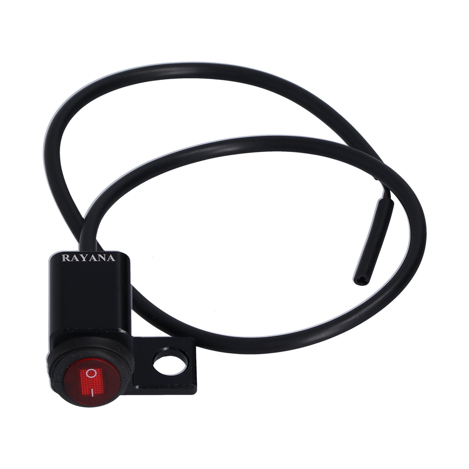 Handlebar Switch Headlight Fog Lamp On Off Button for Motorcycle ATV with 0.4in Mounting Hole left