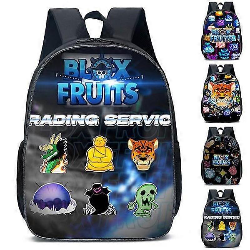 ROBLOX Blox Fruits Backpack Students Cartoon Schoolbag Book Bags Kids Backpack B 30*15*40cm B