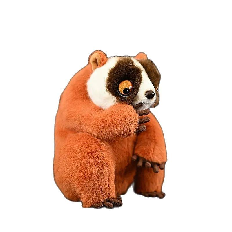 Favorite Toy Unisex Cute Slow Loris Plush Toys High Fidelity Ashy Slow Loris Plushie Nycticebus Bengalensis Lifelike Animals Simulation Doll