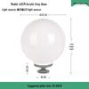 LED Waterproof Outdoor Post Light with Acrylic Spherical Shade