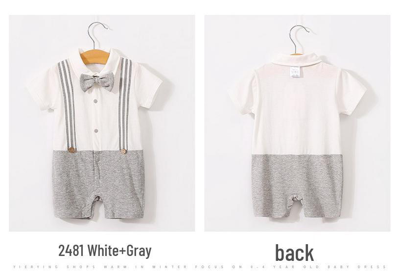Heren Korte Mouw Zomer Romper voor Pasgeboren en Baby Jongens (0-1 Jaar) - Babykleding