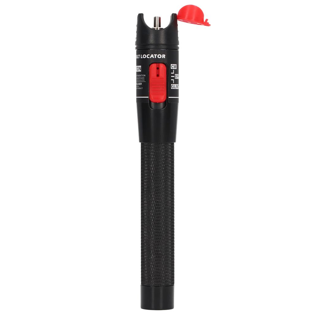 Black Fiber Optic Visual Fault Locator Anti Slip Handle Ergonomic Optical Fiber Red Lighting Pen Tester HT 50(More Than