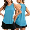 Womens Sleeveless Athletic Top Lightweight Breathable Tank for Sports Tennis Running Yoga and Gym Activities