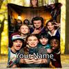 Custom Name Stranger Things Theme Printed Blanket - Perfect for Couch, Bed, Travel & Outdoor Use | Machine Washable, Cozy & Durable.