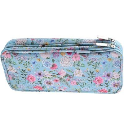 Stylowa torba do przechowywania drutów do robienia na drutach z przestronnym wnętrzem, wykonana z tkaniny Oxford, zamykana na zamki błyskawiczne na narzędzia do szydełkowania i robienia na drutach