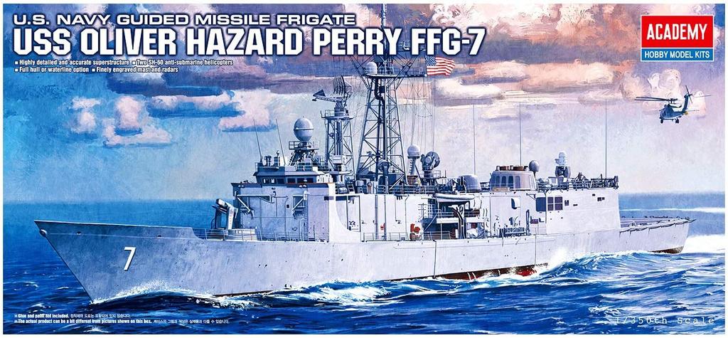 Academy 1/350 Oliver Hazard Perry FFG-7 AM14102 Plastic Model