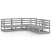 Vidaxl 5-Cz. Garden Lounge Furniture Set, Grey, Pine