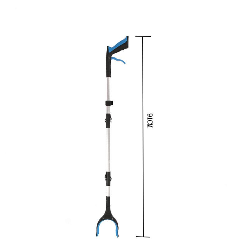 91cm Aluminum Three-Fold Garbage Grabber: Long-Handled Outdoor Trash Pickup Tool 91cm Three-Fold
