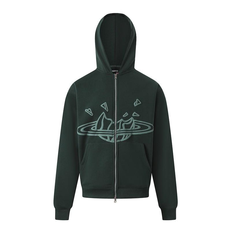 Broken Planet Hoodie Mens Oversized Streetwear Cotton Sweatshirt With Graphic Print 2025