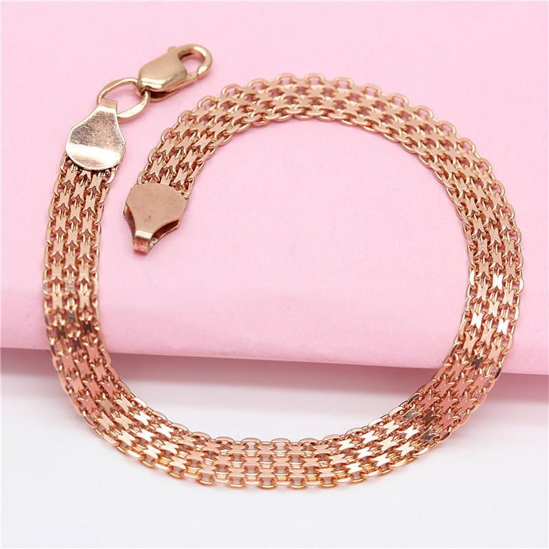 Fashion Necklace Bracelet Rose Gold Color Italian Craft Handmade Necklace For Women And Man Chain