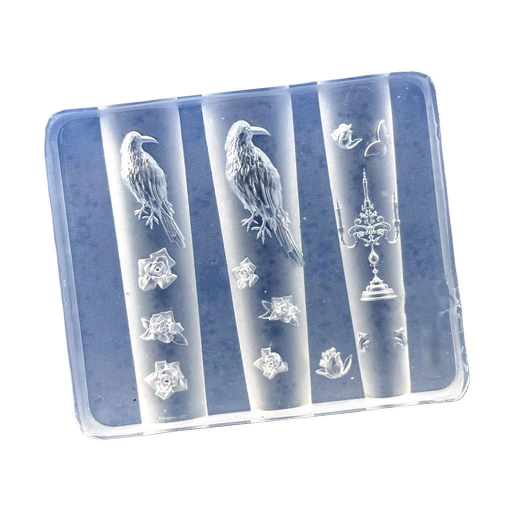 Versatile Embossed Silicone Mold Set For Handmade Nail Charms Phone Case Decorations And Crafting Resin Jewelry