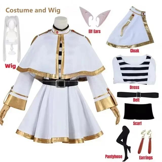Costume Cosplay Perruque Chaussures Figurines Anime Robe Magicien Oreilles d'Elfe Fête d'Halloween Noëlv S gray