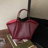 Bag Autumn and Winter High-end Sense Niche Leather Wing Bag Commuter Shoulder Messenger Women's Bag Large-capacity Handbag