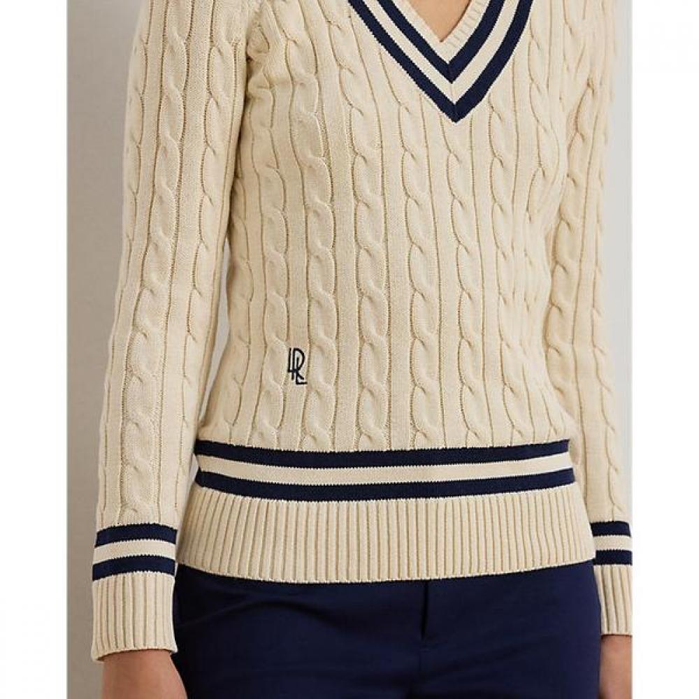 Lauren Ralph Lauren Cable Knit Cotton Cricket Sweater Wmlrswes6820899101