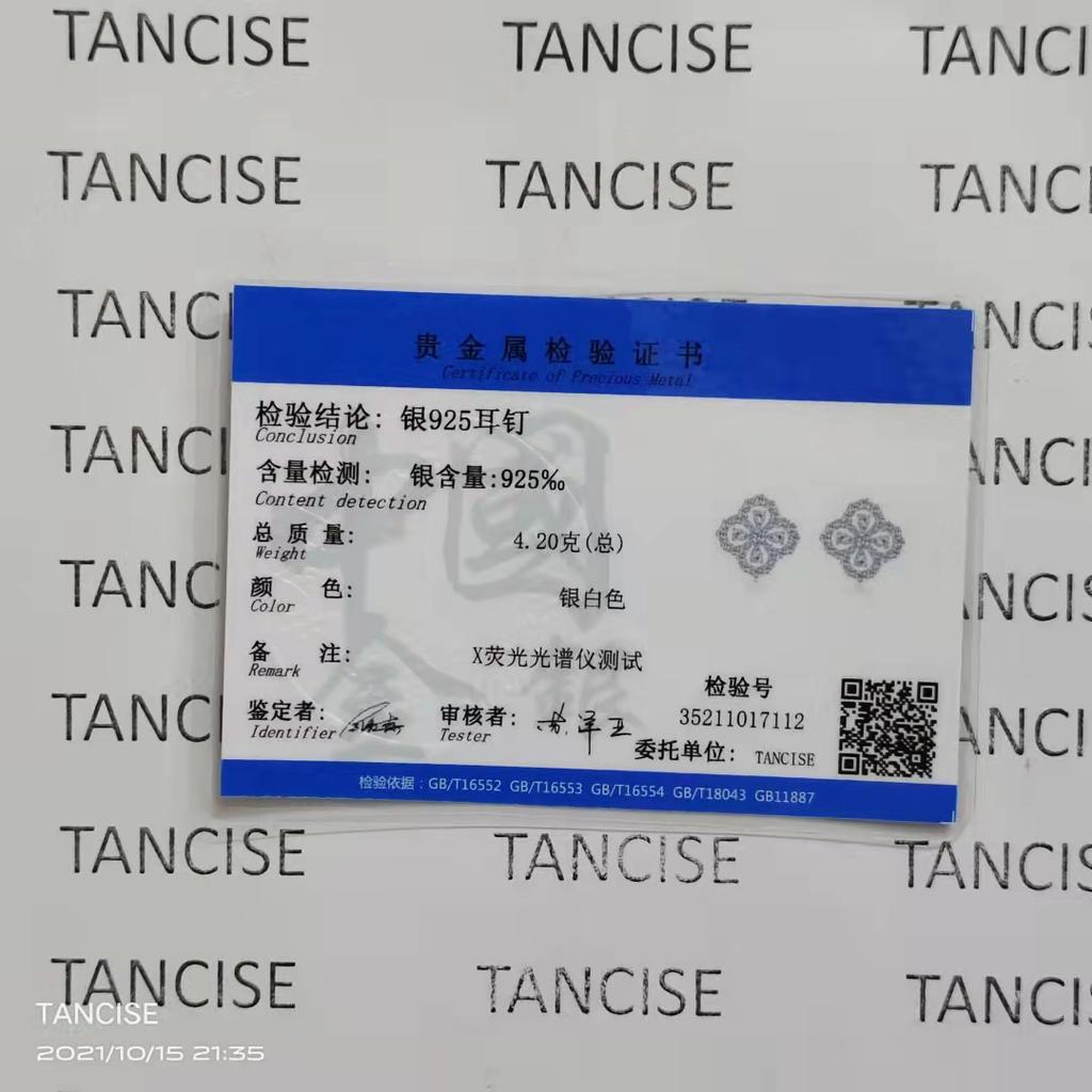 Tancise 925 Sterlingsilber Zirkonia Ohrringe Hängeohrringe für Frauen Hochzeitsfeier Geschenke