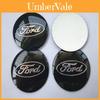 Elegant 4 Stück 56mm Auto Radnabenkappen Emblem Aufkleber für Ford Schwarz und Blau