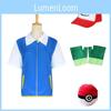 Pokmon Cosplay Kostüm Blauer Mantel Hut Handschuhe Pokéball Anime Set**